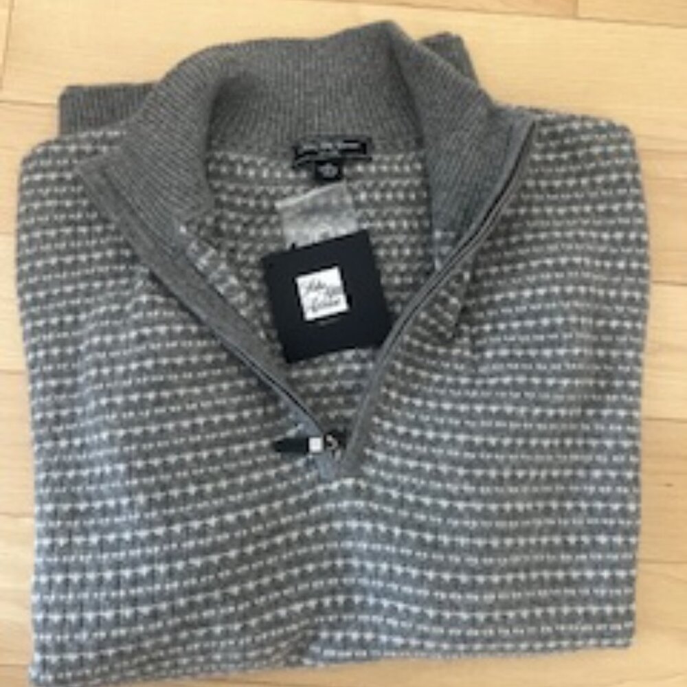 Saks 5th Avenue - 100% Cashmere Quarter-Zip Sweater - Men's Med - New With Tags